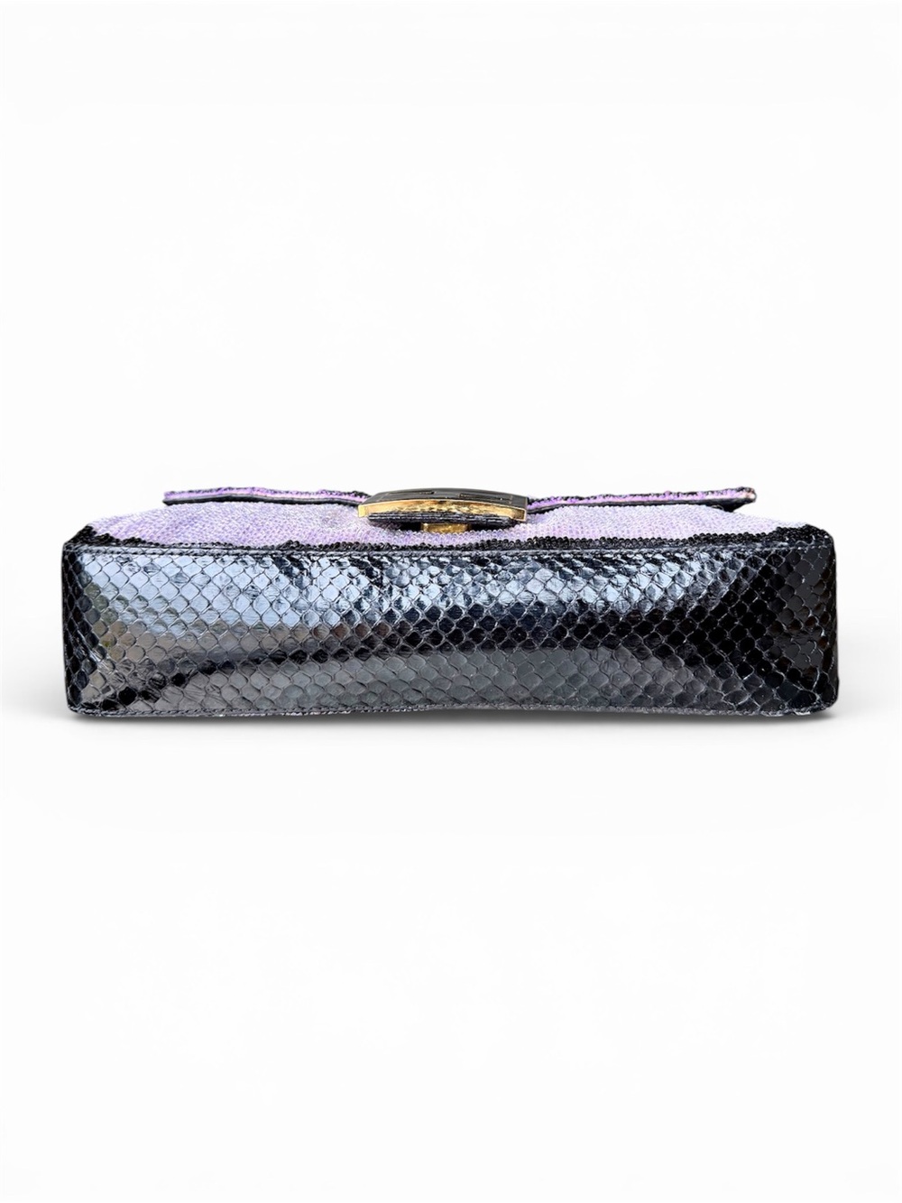 Vintage Fendi Iridescent Lilac Beaded Python Baguette - Picture 4 of 10